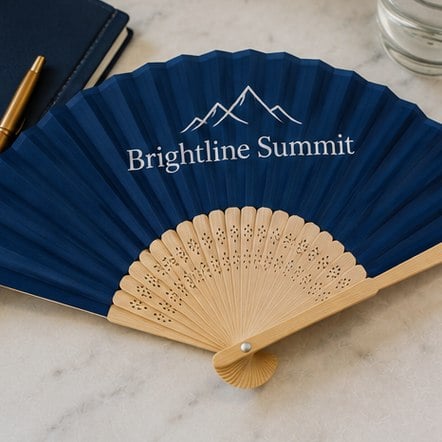 Customized bamboo fans for corporate events