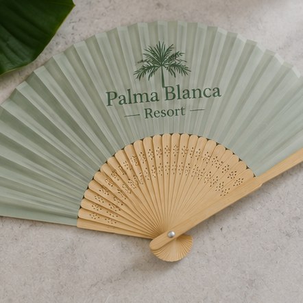 Customized bamboo fans for hotels & resorts