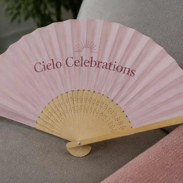 Personalized hand fans — customer photo